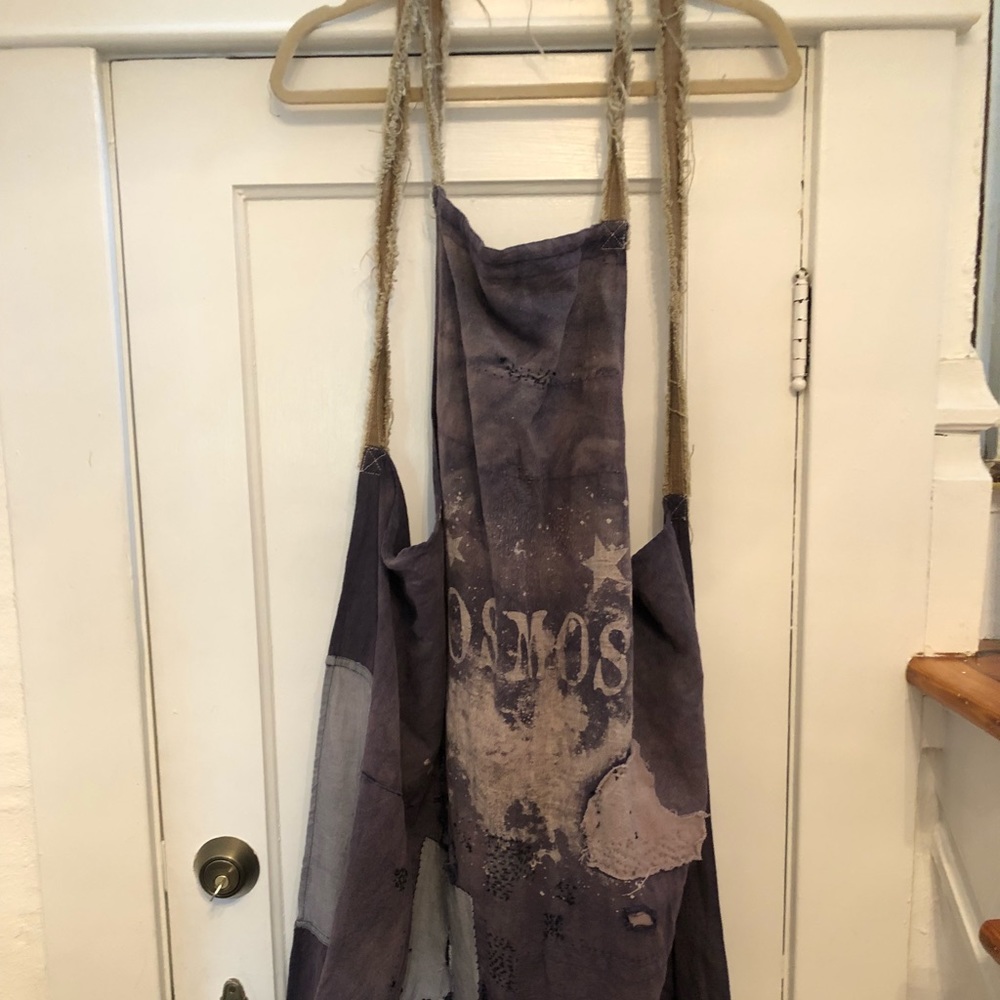 Magnolia Pearl Linen Apron with Linen straps